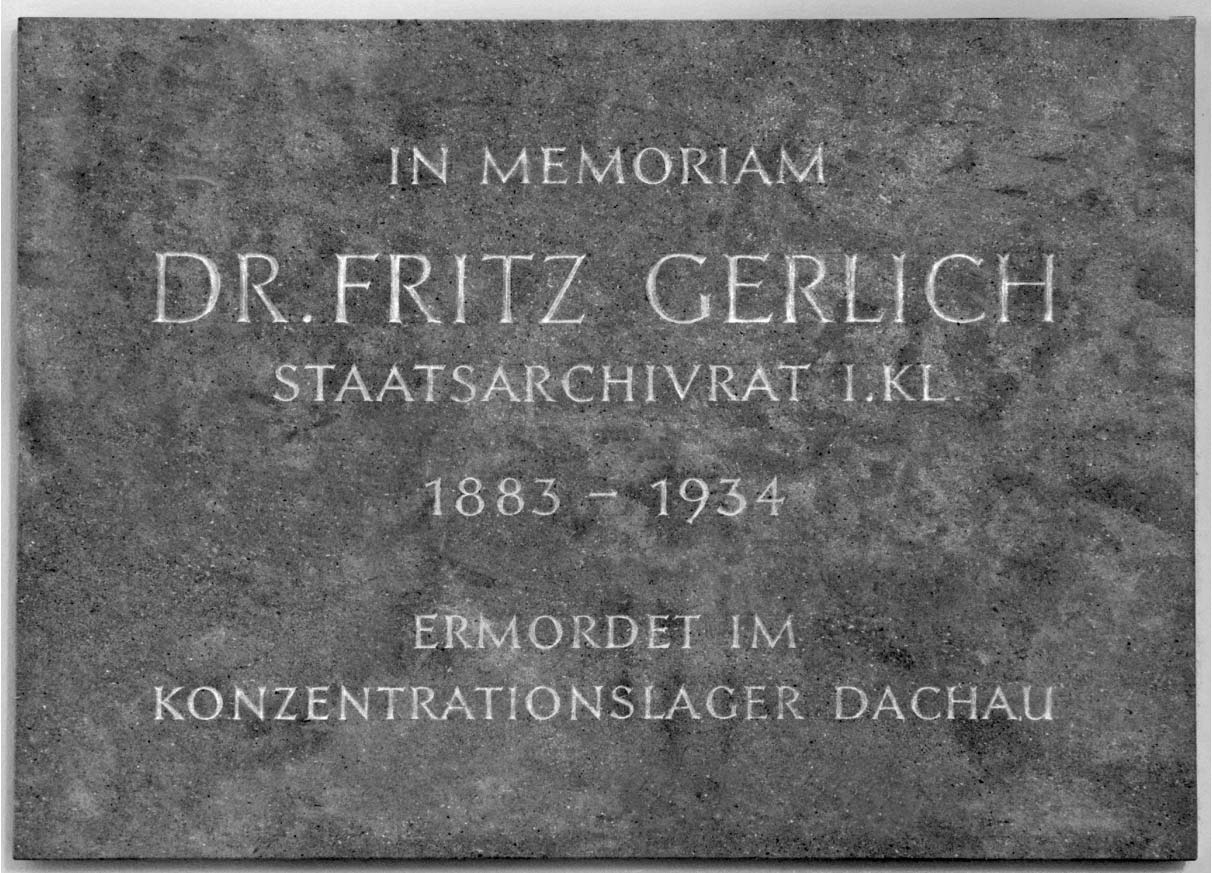 Gedenktafel für Fritz Gerlich